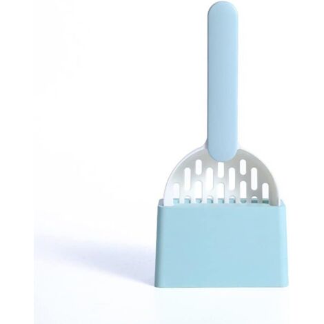Bleu – Pelle à litière – Outil de nettoyage en plastique ABS de haute qualité – Durable et facile à nettoyer – 1 pièce (avec base) (1/5)