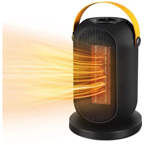 Mini Radiateur Soufflant 1200W, 6 Modes, PTC Radiateur Soufflant Céramique, Chauffage Electrique, 90°Oscillation Thermostat Ajustable Pour Salle De Bain, Bureau, Salon NPTERBL