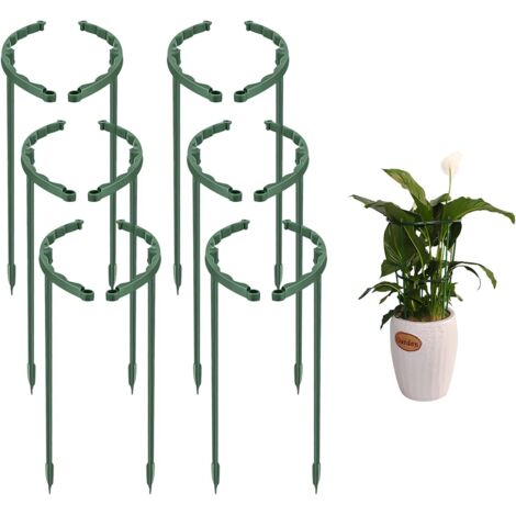 Lot de 12 Tuteurs En Plastique pour Plantes Arquées, Piquets de Soutien pour Plantes, Demi-Circulaire pour Plantes, Support pour Plantes de Jardin, pour Plantes pour Fleurs, Rose, Ortensia