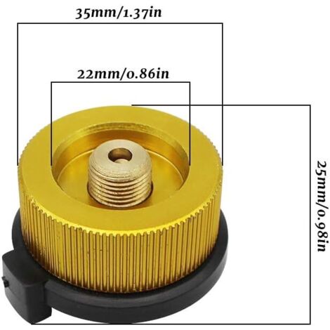 XLKJ Lot 3 Adaptateurs Bouteille Gaz Camping - Convertisseur Réchaud Cartouche Longue