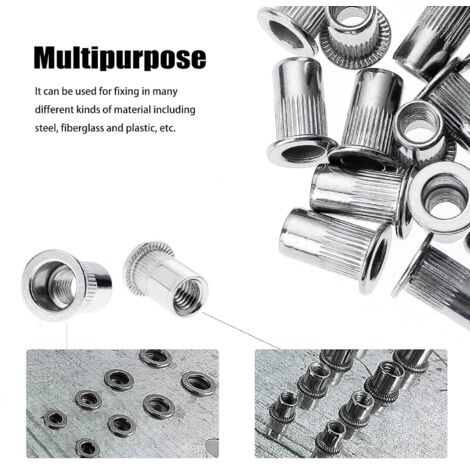 Lot De 20 écrous Hexagonaux M8 X 21mm En Zinc - Pour Bricolage, Assemblage, Fixation