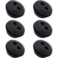 Lot de 6 Bouchon de Tuyau de Carburant Joint de Réservoir Caoutchouc 2 Trous Passe durite passe Durite Reservoir Debroussailleuse Accessoires