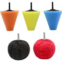 5pcs Burnissage Sponge en Mousse Polissage Côte Polissage Pad Boule Roue Voitures