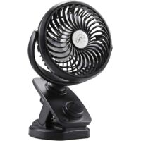 Ventilateur de Batterie à Pile,Ventilateur USB d'Oscillation Avec 4000mAH Batterie Rechargeable,Mini Ventilateur Portatif pour poussette, voiture, gymnase, bureau, extérieur, voyage, camping