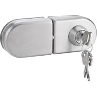 Serrure de Porte Sécurité anti-vol de porte en verre Verrou d'acier inoxydable de 1012mm avec des clés Ouvrez/fermez l'utilisation de salle de bains de bureau d'hôtel de maison