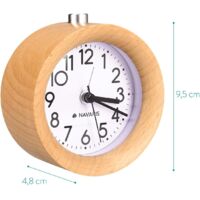 Horloge Bois Réveil Analogique COZHYESS En Bois - Design Rétro - Fonction Snooze - Silencieux - Lumière Nocturne Reveil Gros Dormeur Horloge Bois Réveil Analogique COZHYESS En Bois - Design Rétro - Fonction Snooze - Silencieux - Lumière Nocturne Reveil Gros Dormeur