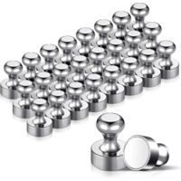 24PCS Magnet Métalliques Aimant 12x16mm - Aimants en Acier Inoxydable Aimants Frigo pour Tableau D'affichage, Réfrigérateur etc. - avec Boîte de Rangement