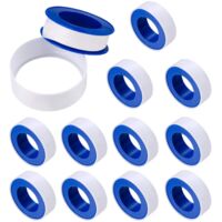 PTFE Ruban Étanchéité, Industrial Ruban de Marquage, Téflon de Plomberie Joint Rubans, 12mm x 10m Rouleau de Scotch pour Tuyaux - 12 Pcs