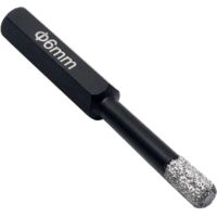 Scie cloche diamantée de 6 mm à la cire - Pour porcelaine, verre, céramique