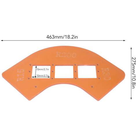 Pochoir d'angle pour le travail du bois R15 R30 R100 R200 pour coins ...
