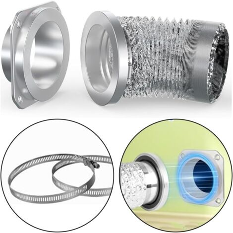 Tuyau d'évacuation Flexible Combi en Aluminium et PVC 127 mm x 3 m - Idéal Pour Hotte Aspirante, Ventilateur, Extracteur de Fumée en 125 mm - DN125 | Leroy Merlin
