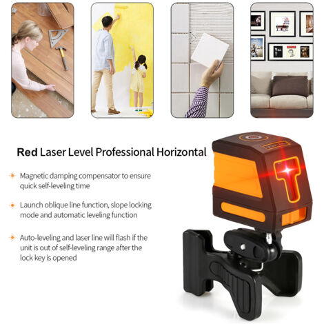 Niveau Laser Rotatif Auto-nivelant – Ligne Rouge Croisée – Horizontal Et Vertical – Vert