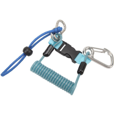 Corde de plongée en acier inoxydable flexible anti-perte pour appareil photo de plongée, crochet