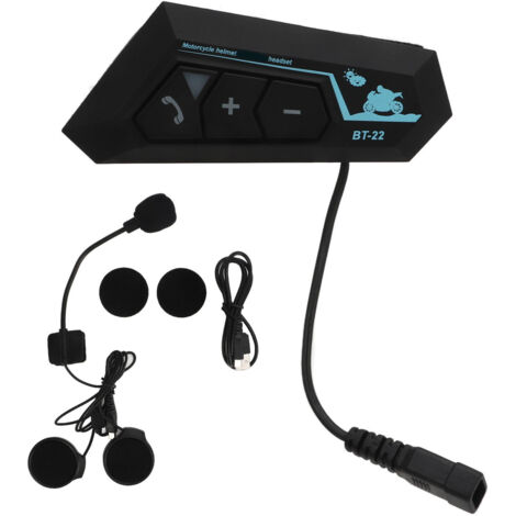 Écouteurs Bluetooth pour casque de moto avec réduction de bruit, son stéréo, communication mains libres, pour moto et activités de plein air