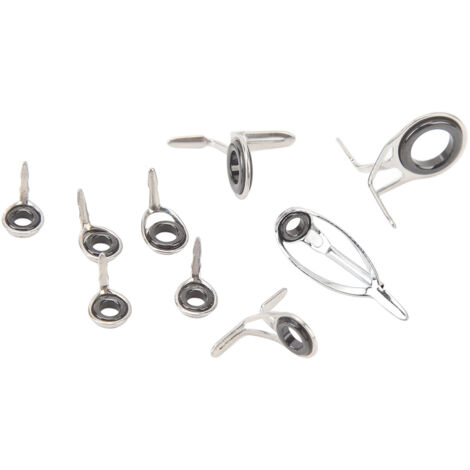 Kit 20PCS Anneaux De Canne à Pêche En Céramique - 12 Tailles De 4# à 30# Pour Réparation Et Remplacement