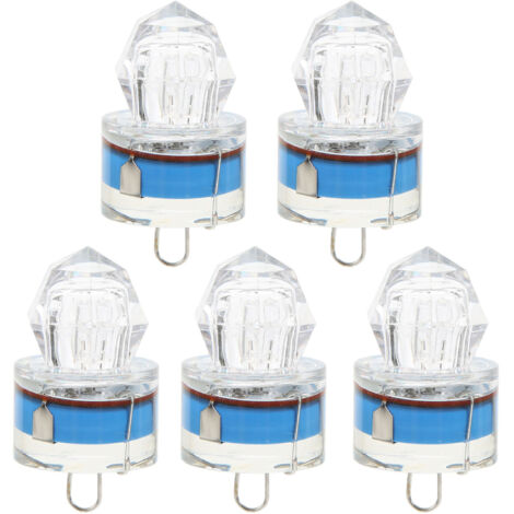 Lot De 5 Leurres Lumineux Manivelle - Brillent Dans Le Noir - Pêche Eau Douce Et Mer