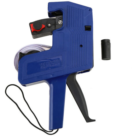 Étiqueteuse MX-5500, pistolet à étiquettes autocollantes 8 chiffres, outil de vente au détail, étiquettes et recharge d'encre incluses (bleue)