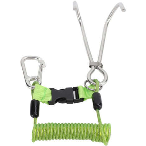 Mousqueton de plongée en acier inoxydable 316 avec boucle de sécurité