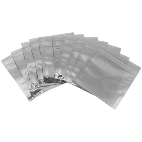 Lot de 100 sachets de rangement antistatiques à fermeture éclair refermables pour composants électroniques
