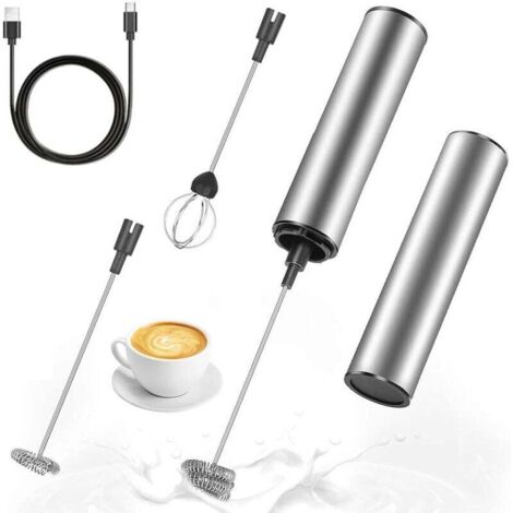 Mousseur à lait électrique, mousseur de lait rechargeable usb et mini