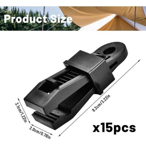 Pinces De Boucle De Tente 10 Pièces - Clips Crocodile Robustes Pour Bâche
