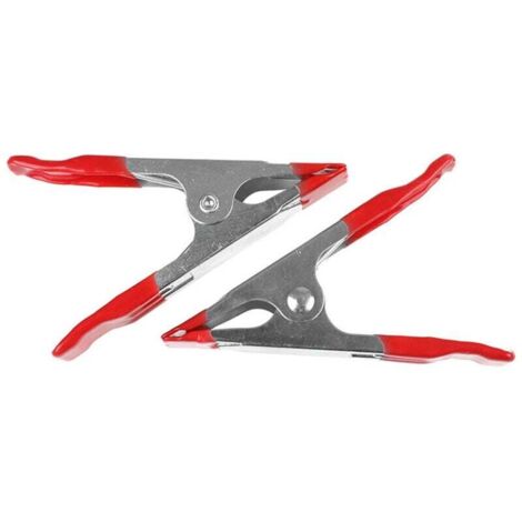 Lot De 6 Pinces à Ressort En Métal Noir Relaxdays – Envergure 50mm, Idéales Pour Bricolage, Piscine Et Photos