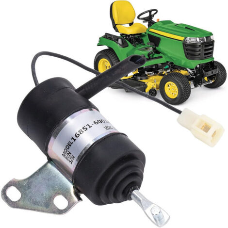Solénoïde d'arrêt de carburant 16851-60015 pour Kubota, compatible RTV900 ZD18 ZD21 ZD321 ZD323, pour moteur Kubota D722 D902 Z482  13