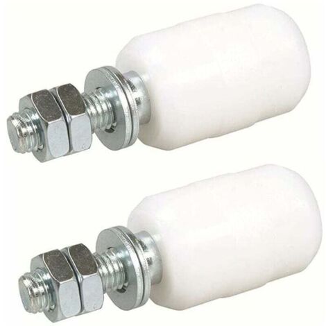 Olive De Guidage Supérieure Nylon, 2 Unitésrouleaux pour Porte Coulissante, Fixation avec Tige Filetée, Olive ou Galet de Guidage pour Portail Coulissant ou Autres Applications (40 x 60MM)