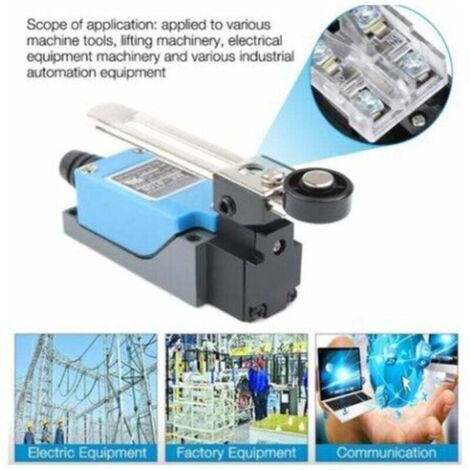 Lot De 2 Interrupteurs De Fin De Course ME-8108 Réglables IP65 Étanches à Levier à Rouleau NC-NO Pour CNC Et Automatisation Industrielle