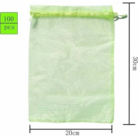 Sac Protection Fruits 60 Pièces, Sachet Protection Raisin 20x 30cm Jardin Sac Organza avec