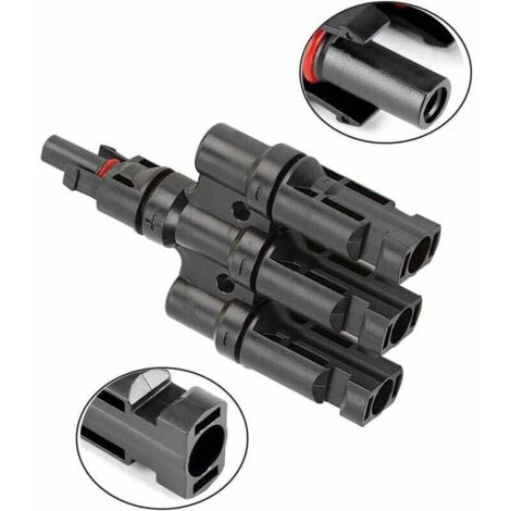 Connecteur Solaire En T Pour Panneaux – 2 En 1, Parallèle | IP67, 50A, 1500V | Compatible MC-4, Installation Facile - 2