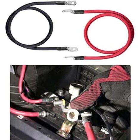Hihaha Câble Onduleur Batterie Cuivre Pur 8 AWG 6 Pieds (182 Cm) - Borne Batterie Universelle Rouge