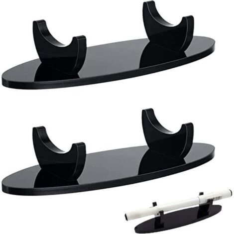 2 Pièces Présentoir Acrylique Support de Présentoir pour Stylos Support de Fente Horizontale de Bureau organiseur de bureau Porte-stylo Porte-Stylo Nail Art Porte-stylos Crayon Maquillage (1/4)