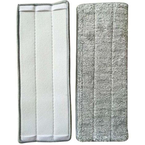 10pcs Serpillères pour Balai Lave-Sol Housse de Nettoyage de Rechange La Tête de Ménage de Vadrouille pour Balai Plat Lingettes de Nettoyage 33x12mm