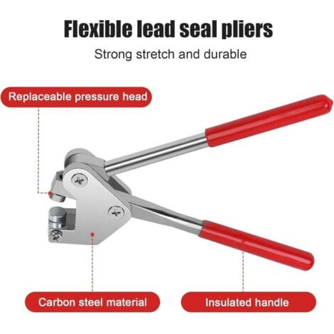 Pince à Plomber Extincteur Kit De Pinces à Plomberie - 80 Fils De Plomb + 80 Joints - Acier Pour Compteurs Pince à Sceller De Plomb