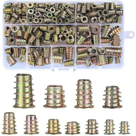 Aexit M6x15mm vis à fil écrous 20pcs Meuble bois 357F860