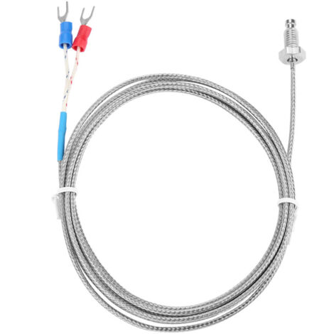 Fil de capteur de température à thermocouple de type K à filetage fin M6, 0-400℃ (5 m)