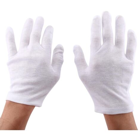 Lot De 6 Paires De Gants Blancs Pour Uniforme De Défilé De Police, Funérailles, Smoking Formel (style Frais), Blanc