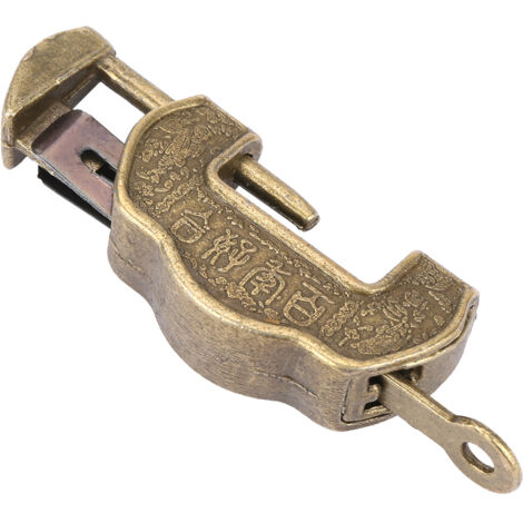 Boîte De Rangement Rectangulaire En Fer Amosfun Avec Cadenas - Style Rétro 24,5x18x8,5cm