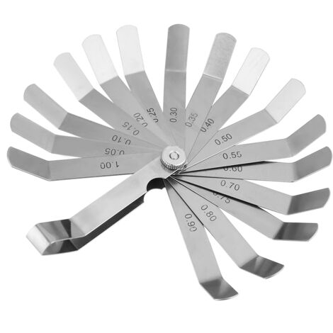 Jauge d'épaisseur incurvée en acier inoxydable, outil d'inspection de soudage 0,05-1,00 mm