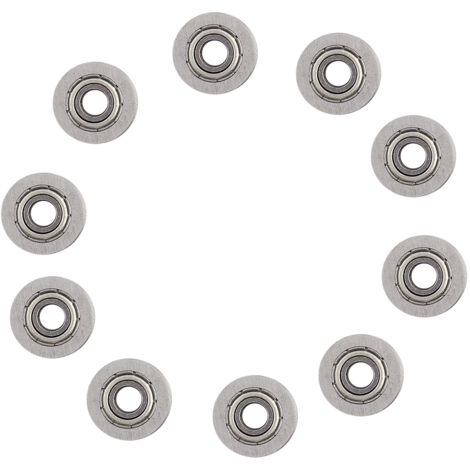 Lot de 10 poulies de guidage à billes à gorge en U U624ZZ pour système de mouvement linéaire sur rail, 4 x 13 x 7 mm