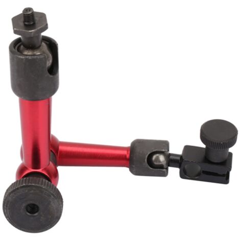 Support Magnétique Indicateur Tiardey | Base Réglable 45x30x36mm | Portance 7kg | Rouge Support Mesure Magnétique Réglable