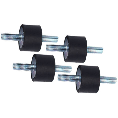 Lot De 4 Amortisseurs Anti-Vibrations M4 10x10mm En Caoutchouc – Supports Moteur Double Bobine Universels