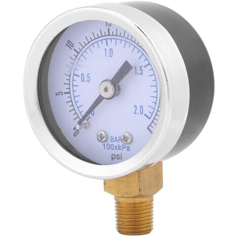 0-60 PSI Mini Manomètre Cadran Compresseur d'Air Compresseur d'Air Compteur Hydraulique Testeur de Pression d'Air Manomètre Hydraulique 1/4 Pouce NPT Côté Montage