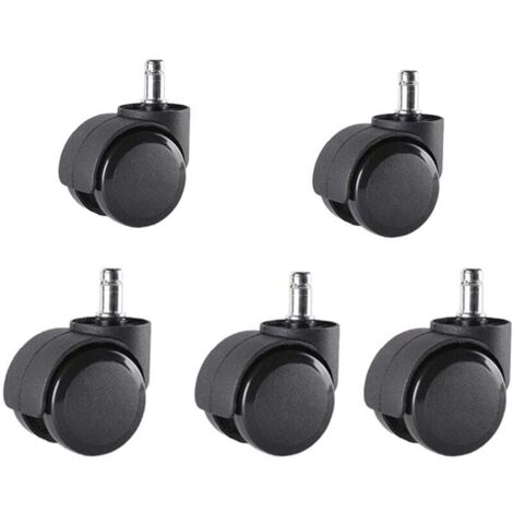 Yaskilosiu Jeu de 15 Roulettes de chaises de bureau 11 mm x 22 mm