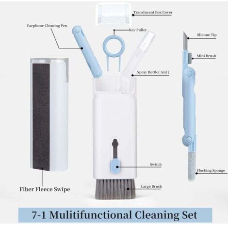 Kit Nettoyage Clavier 14 Pièces - Brosse, Souffleur, Extracteur Touches, Lingettes - Ordinateur & Laptop