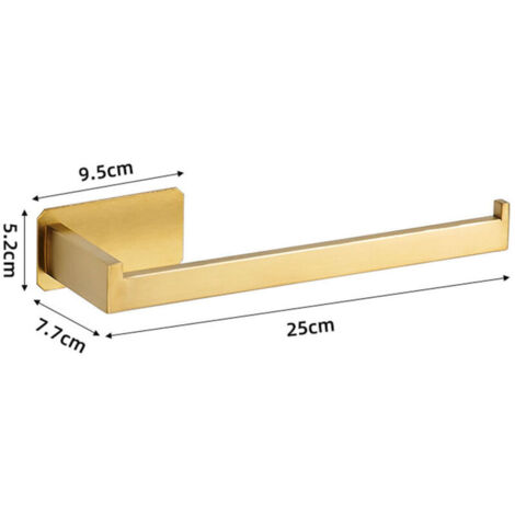 Porte-serviette Mural Doré En Inox 304 - Barre Design Pour Salle De Bain - Tailles 30 à 80 Cm