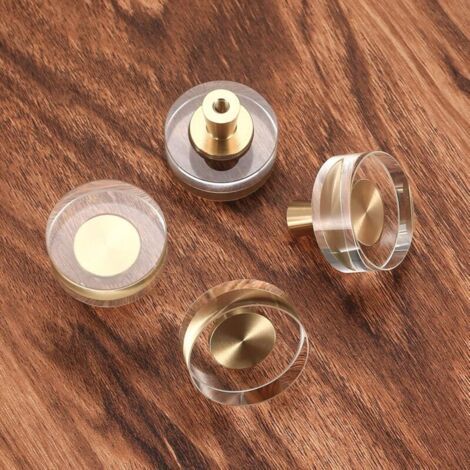 Lot De 4 Boutons Tiroirs Cristal - Poignées Meubles Décoratives Élégantes Pour Commode Et Armoire