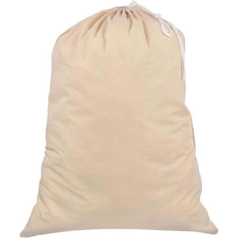 Blanc cassé (2 pièces) 1 très grand sac à linge très résistant,55 cm x 45 cm
