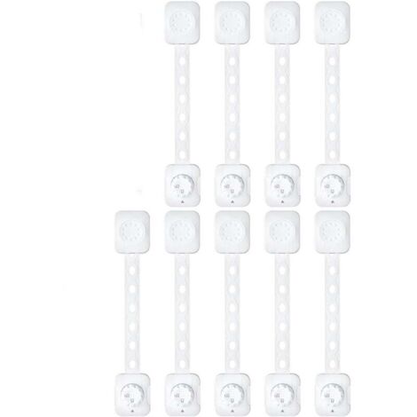 Lot De 6 Verrous De Sécurité Bébé REDTRON Améliorés - Bloque Tiroir, Placard, Four, Réfrigérateur Et Toilette
